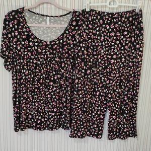 TAOHUADAO Floral Print Pajama Set